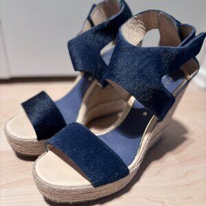 Palomitas Blue Cowhide Espadrilles